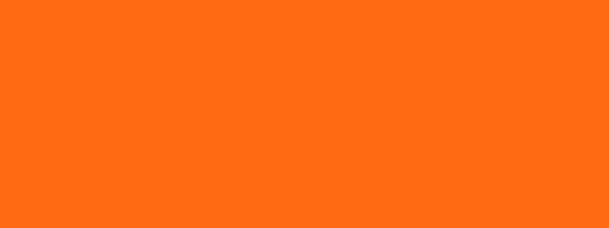 Orange background.